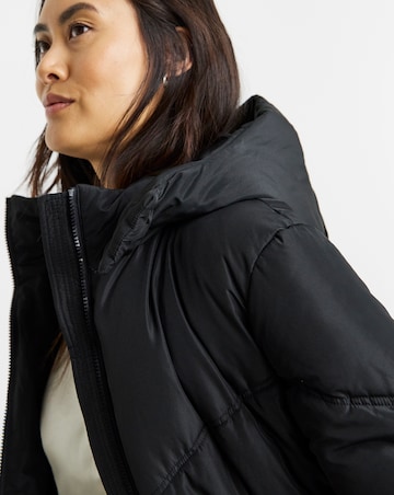 Black Longline Padded Coat