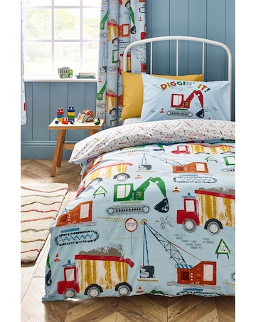Catherine Lansfield Kids Digger Dreams Duvet Cover Set