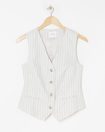 Pinstripe Linen Waistcoat