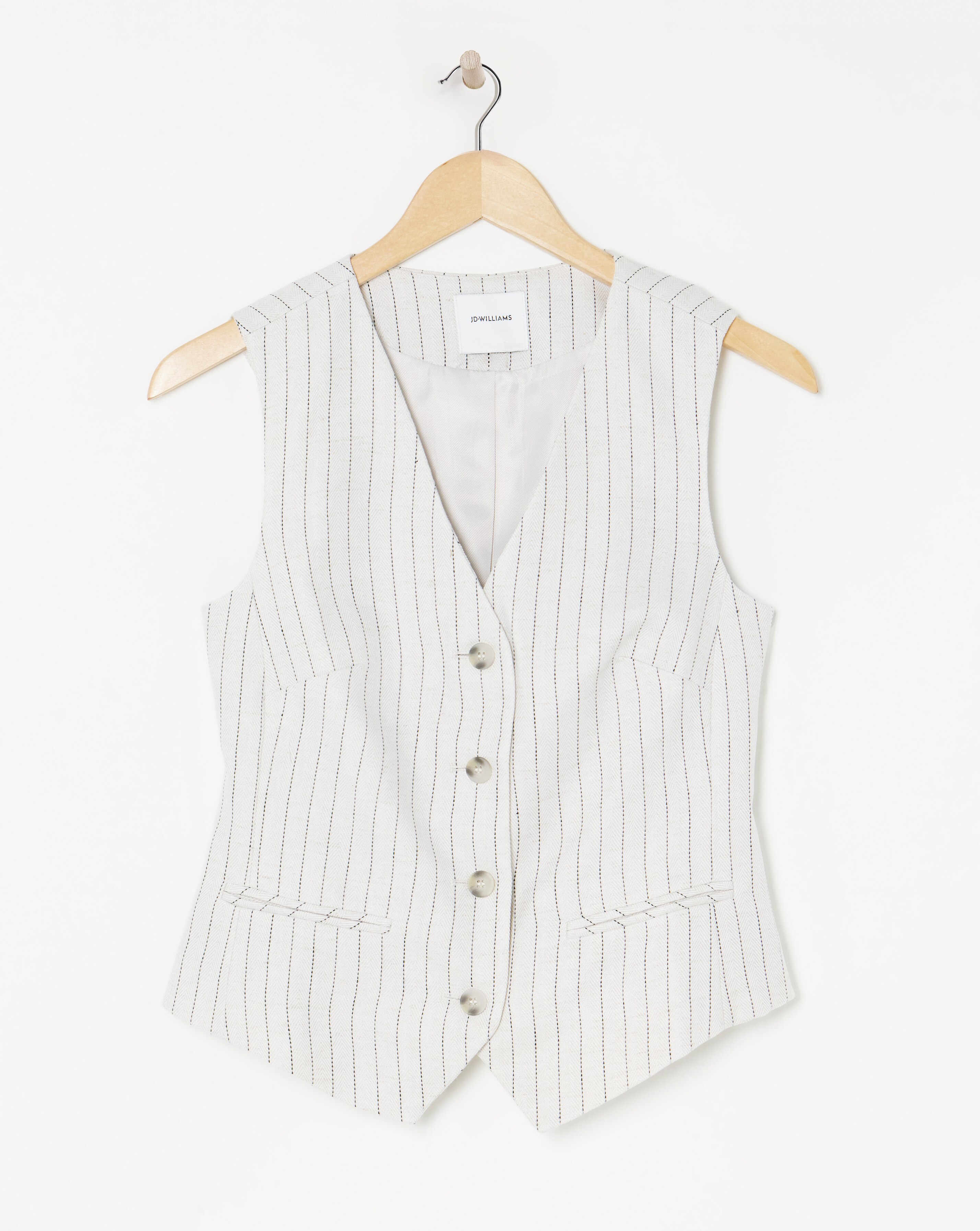 Pinstripe Linen Waistcoat