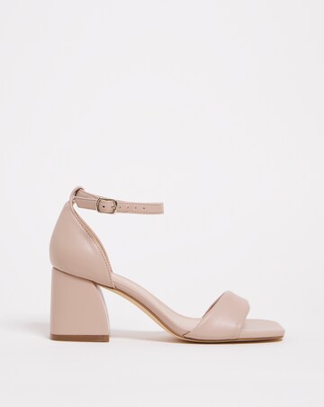 Rimona Barely There Block Heeled Sandals - Extra Wide Fit (EEE)