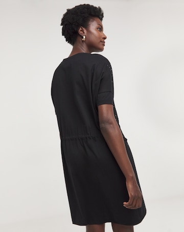 Religion Skull Graphic Tie Waist Sequin Dress