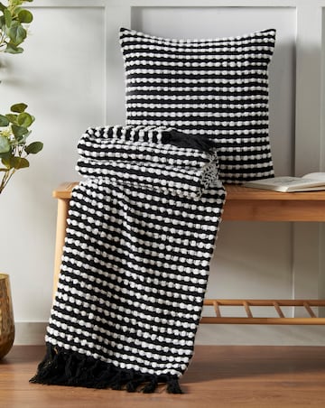 Catherine Lansfield Stab Stitch Throw