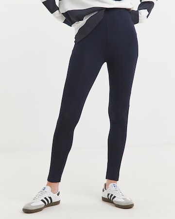 Navy Jersey High Waisted Leggings
