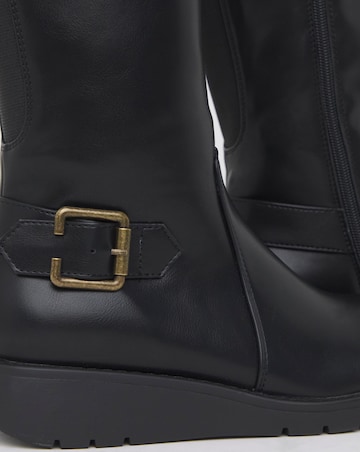 Heavenly Soles Mariah Knee High Boots - Extra Wide Fit (EEE) & Super Curvy Calf