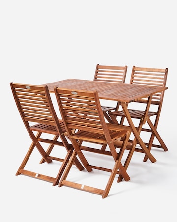 Charles Bentley Wooden 4 Seater Dining Set