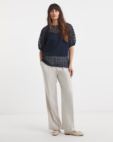 Puff Sleeve Lace Top