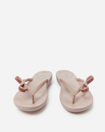 FitFlop Rose Iqushion Glitz-Bow Flip-Flops - Standard Fit (D)