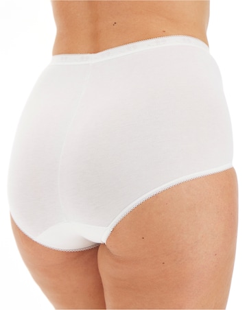 Sloggi 6 Pack Basic Maxi Briefs, Black, Skintone or White