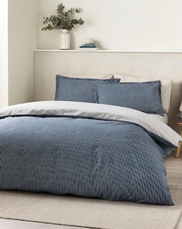 Catherine Lansfield Oxford Pinstripe Duvet Cover Set