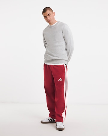 adidas Wide Leg 3 Stripes Fleece Pants