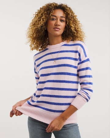 Blue & Pink Colour Pop Stripe Jumper