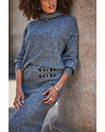 Sosandar Knitted Roll Neck Jumper