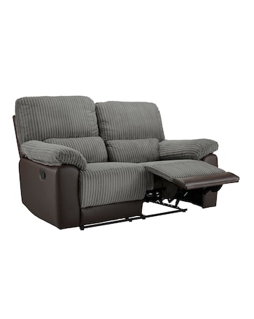 Harlow Fabric/Faux Leather Recliner 2 Seater Sofa