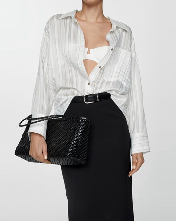 Mango Stripe Collar Blouse