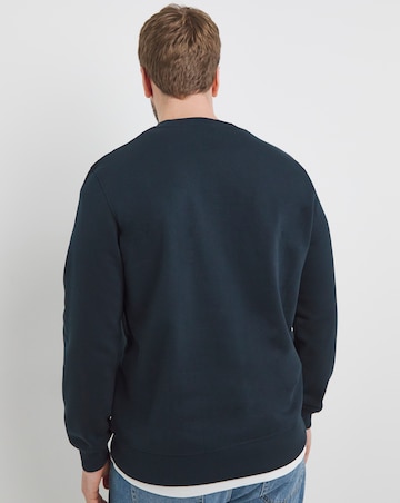 Crew Neck Sweatshirt Long- Navy