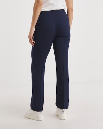 Navy Tailored Straight Leg Trousers