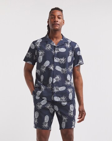 Pineapple Print Woven Pyjama Set