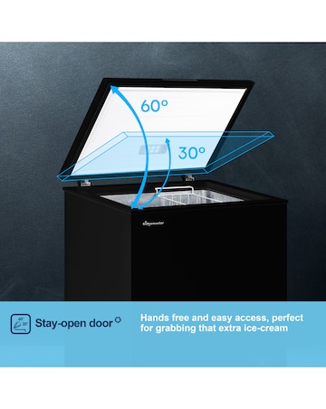 Fridgemaster MCF142EB 142L Chest Freezer - Black E Rated