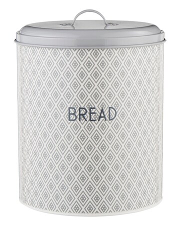 Grey Geo Bread Bin