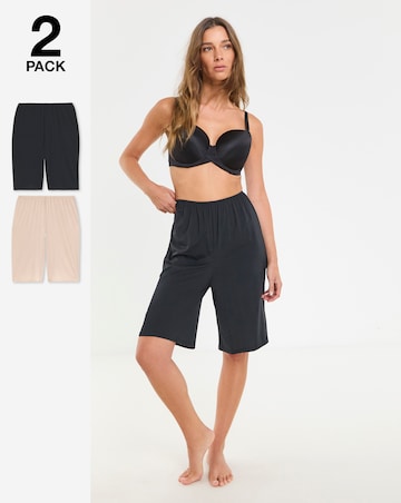 Pretty Secrets 2 Pack Culottes Black/Almond