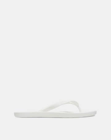 Crocs White Classic Toe Post Sandals -Standard Fit (D)