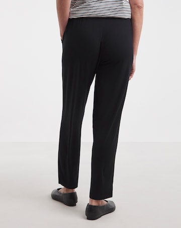 2 Pack Black Jersey Tapered Leg Trousers