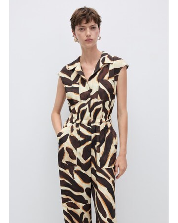 Mango Animal Print Jumpsuit