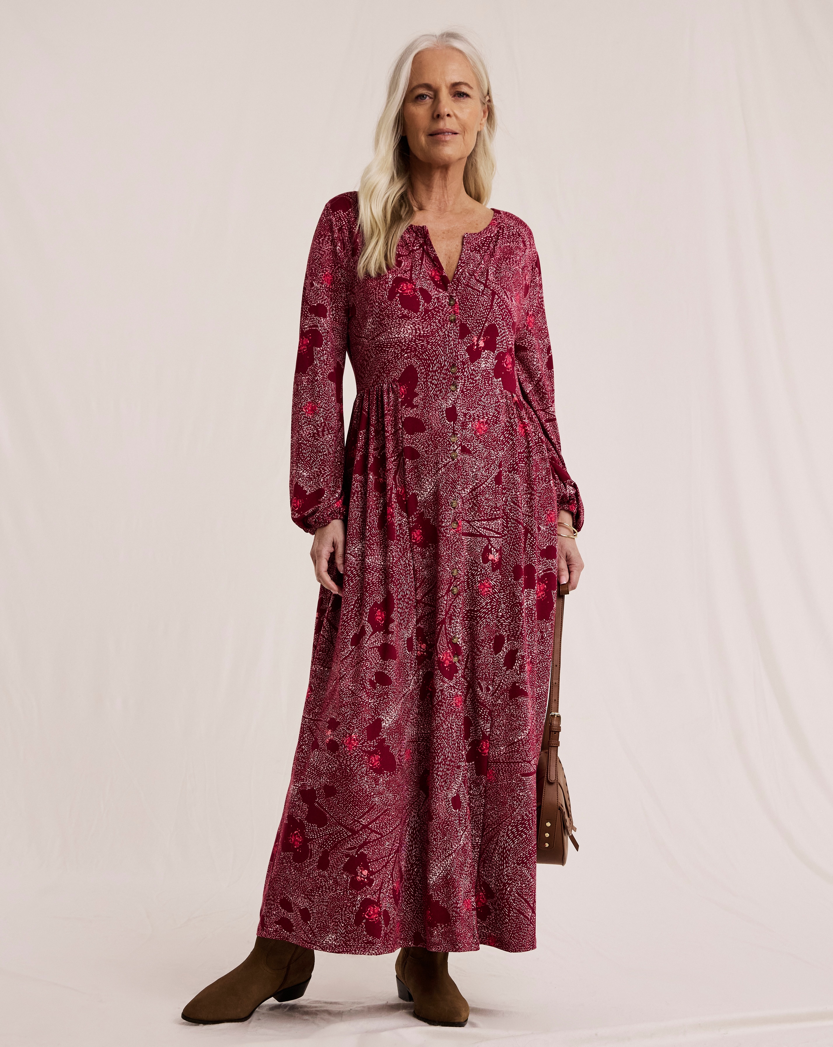 Julipa Button Through Jersey Midi Dress