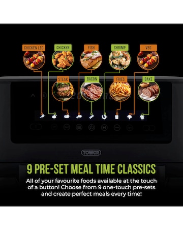 Tower T17151 Vortx Vizion Dual 8L Basket Digital Air Fryer