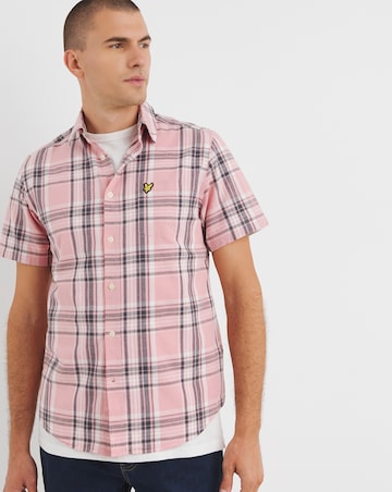 Lyle & Scott Pink Linen Check Shirt