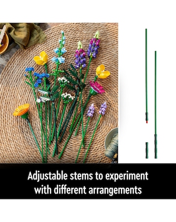 LEGO Icons Wildflower Bouquet Flowers Set for Adults 10313