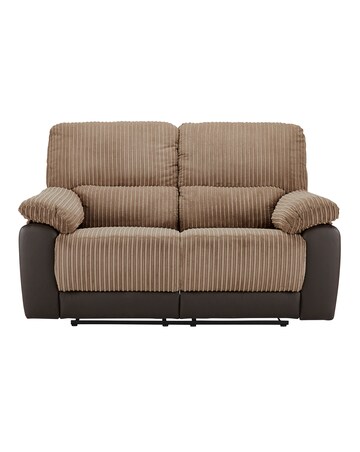 Harlow Fabric/Faux Leather Recliner 2 Seater Sofa