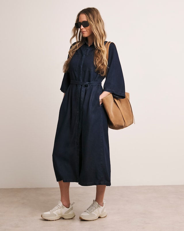 Anthology Indigo Shirt Denim Dress with Tencel™ Lyocell