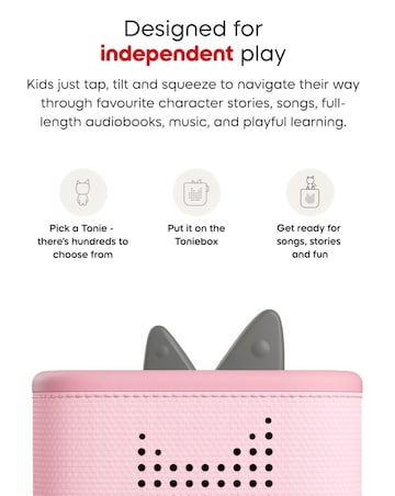 Tonies Toniebox 2 Starter Set with Creative Tonie Rubie - Cloud Pink