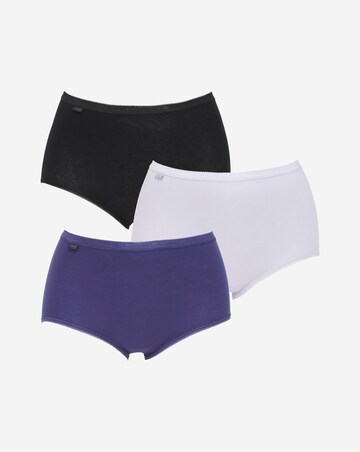 Sloggi (3 Pack) Basic Maxi Knickers Lilac/Navy/Black