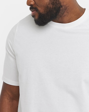 Pure Cotton Crew Neck T-Shirt Extra Long- White