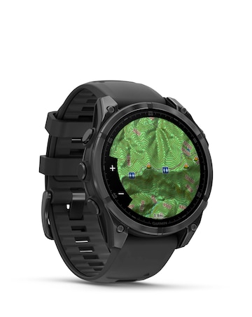 Garmin Fenix 8 47mm Amoled Smart Watch - Slate Grey with Black Silicone Band