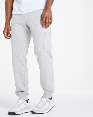 Grey Marl Cuffed Cargo Joggers