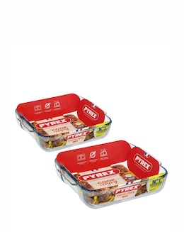 Pyrex Set of 2 Square Air fryer Dishes