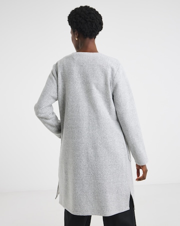 Grey Marl Edge To Edge Unlined Coatigan