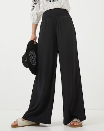 Fatface Shirred Wide Leg Palazzo