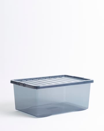 Wham Crystal 45L Grey Box And Lid 5pk