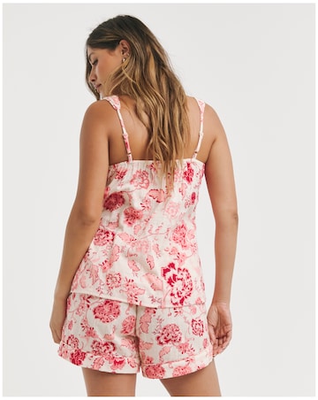 Cotton Floral Shortie Set With Eye Mask