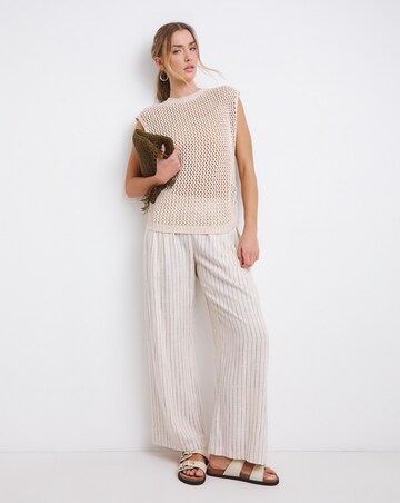 Simply Be Stone Hole Knit Adjustable Tank Top