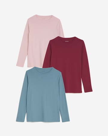 3 Pack Crew Neck Long Sleeve T-shirts