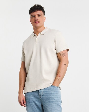 Relaxed Fit Waffle Textured Polo Long