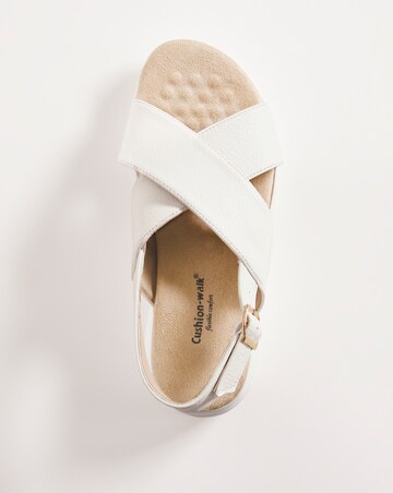 Cushion Walk Off White Crossover Sandal- Wide Fit (E)