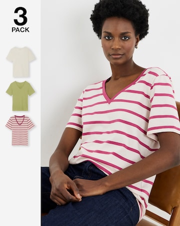 3 Pack V-Neck T-Shirts