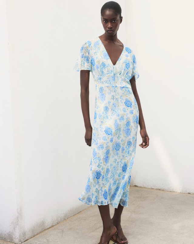 mango dresses Tropical Long Mango Dress – Be Sunset main image 1